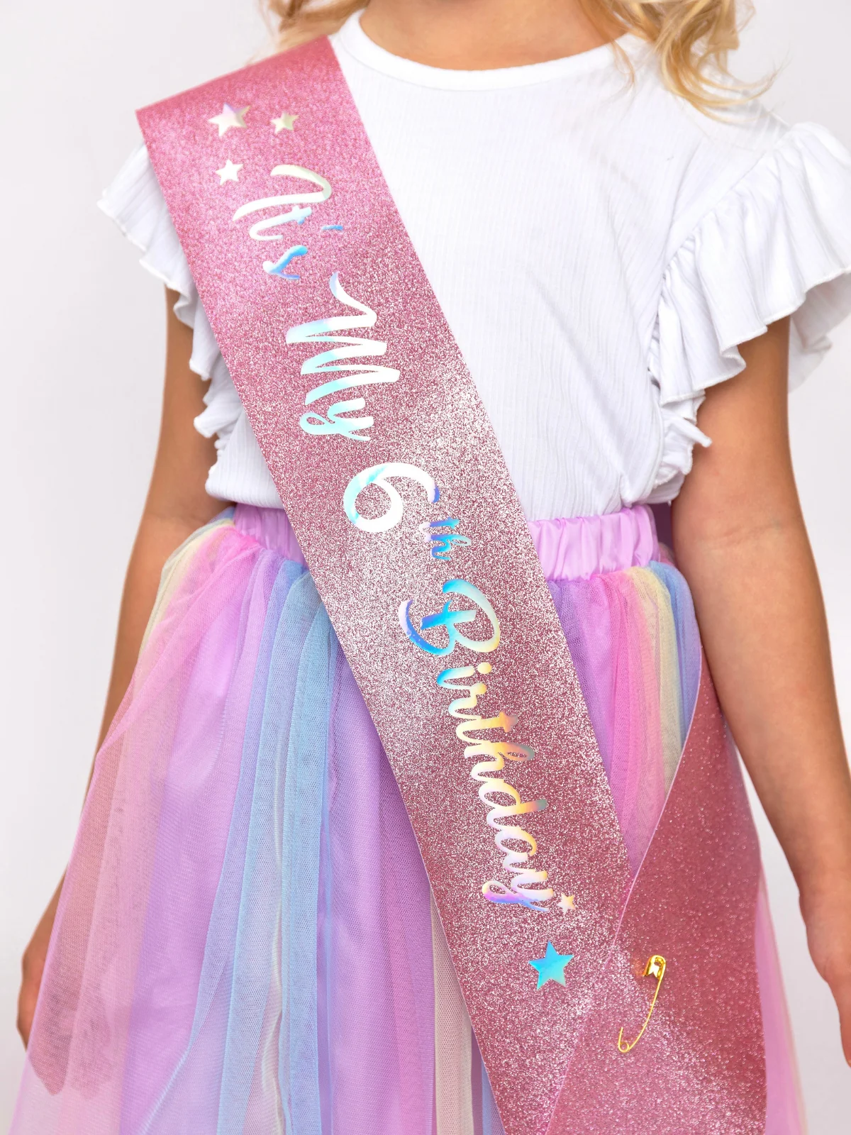 6th Birthday Princess Tiara & Sash Set - Image 3
