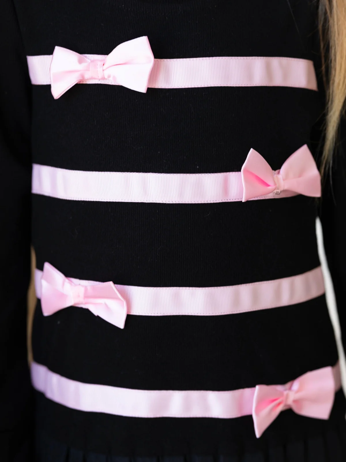 Bow Belle Pleated Knit Dress - Image 3