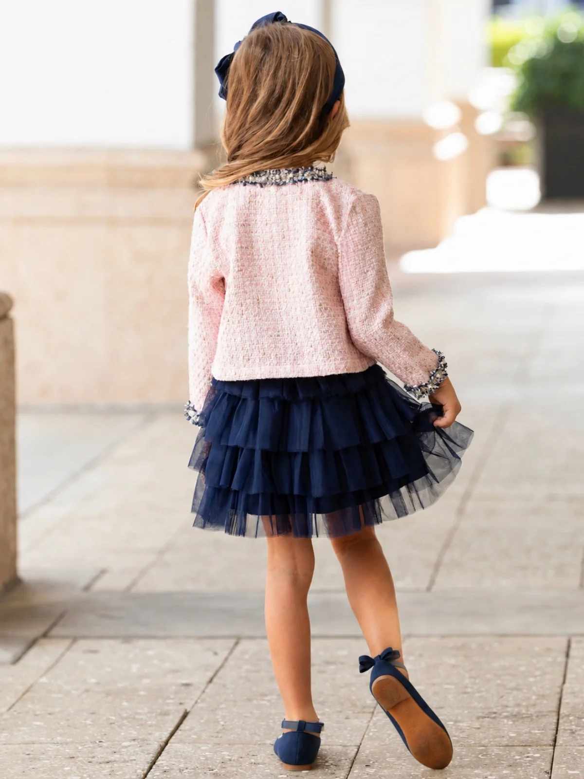 Bow Bliss Tweed Jacket and Tulle Skirt Set - Image 6