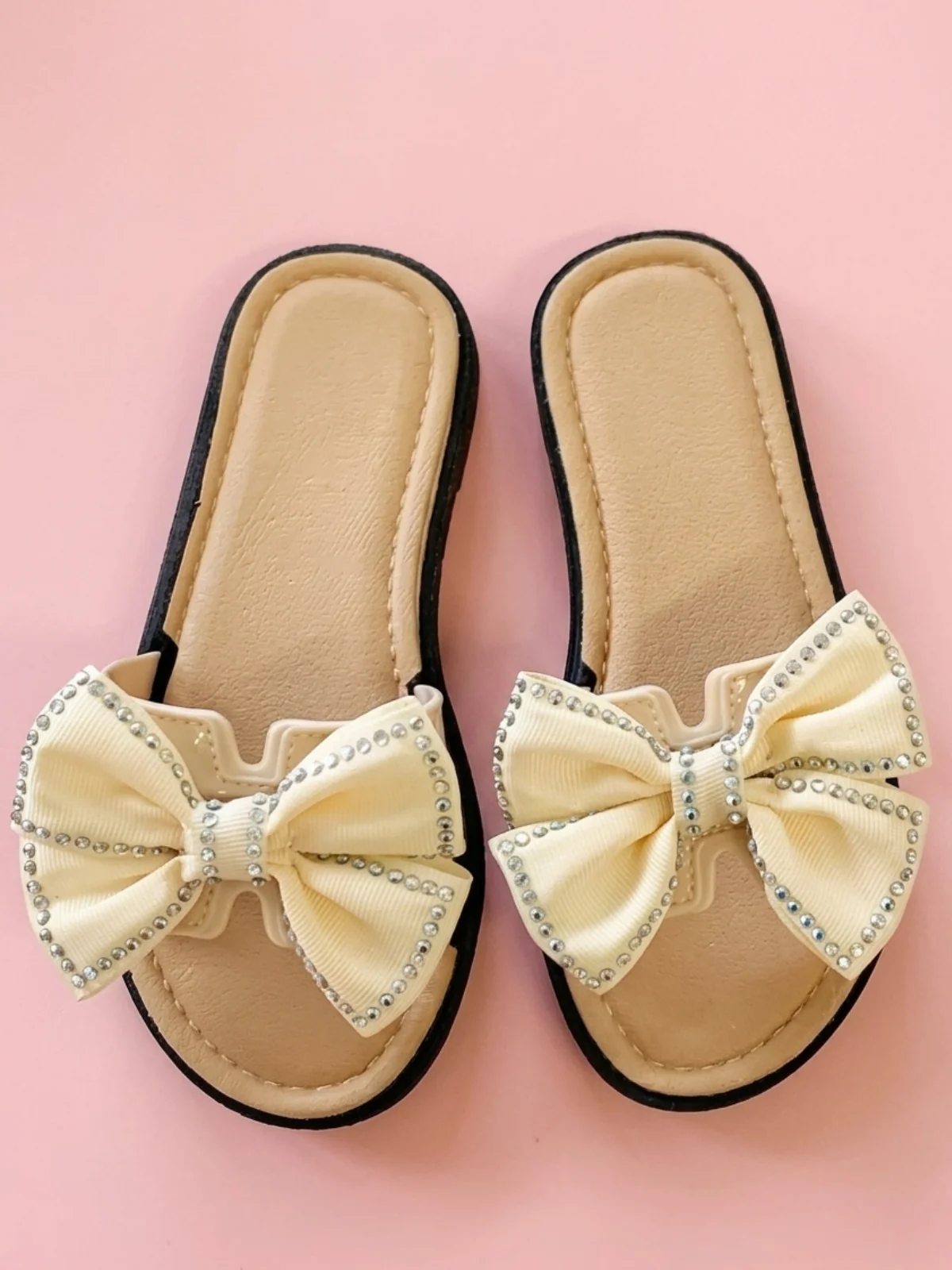 Chic Darling Bow Rhinestone Slip-On Slide Sandal - Image 5