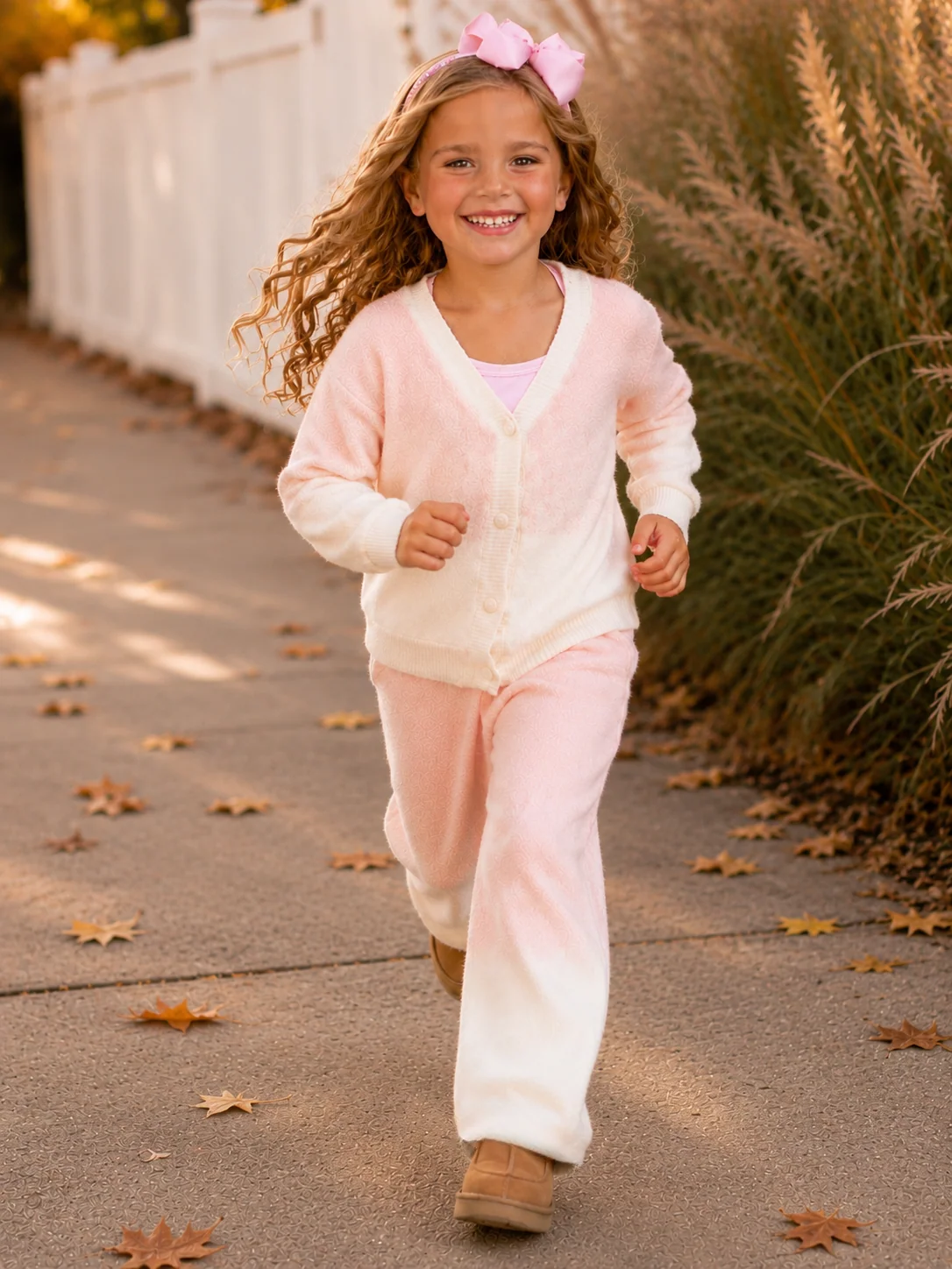 Cotton Candy Cozy Ombré Cardigan & Lounge Pant Set - Image 4