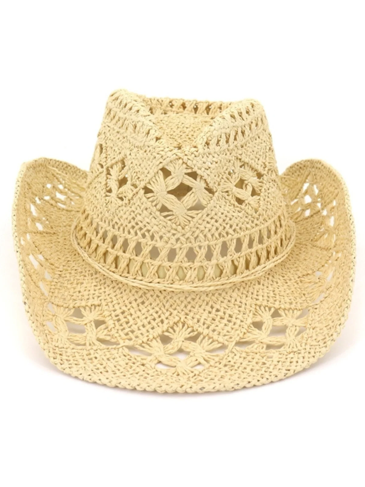 Simple Chic Beige Straw Cowboy Hat