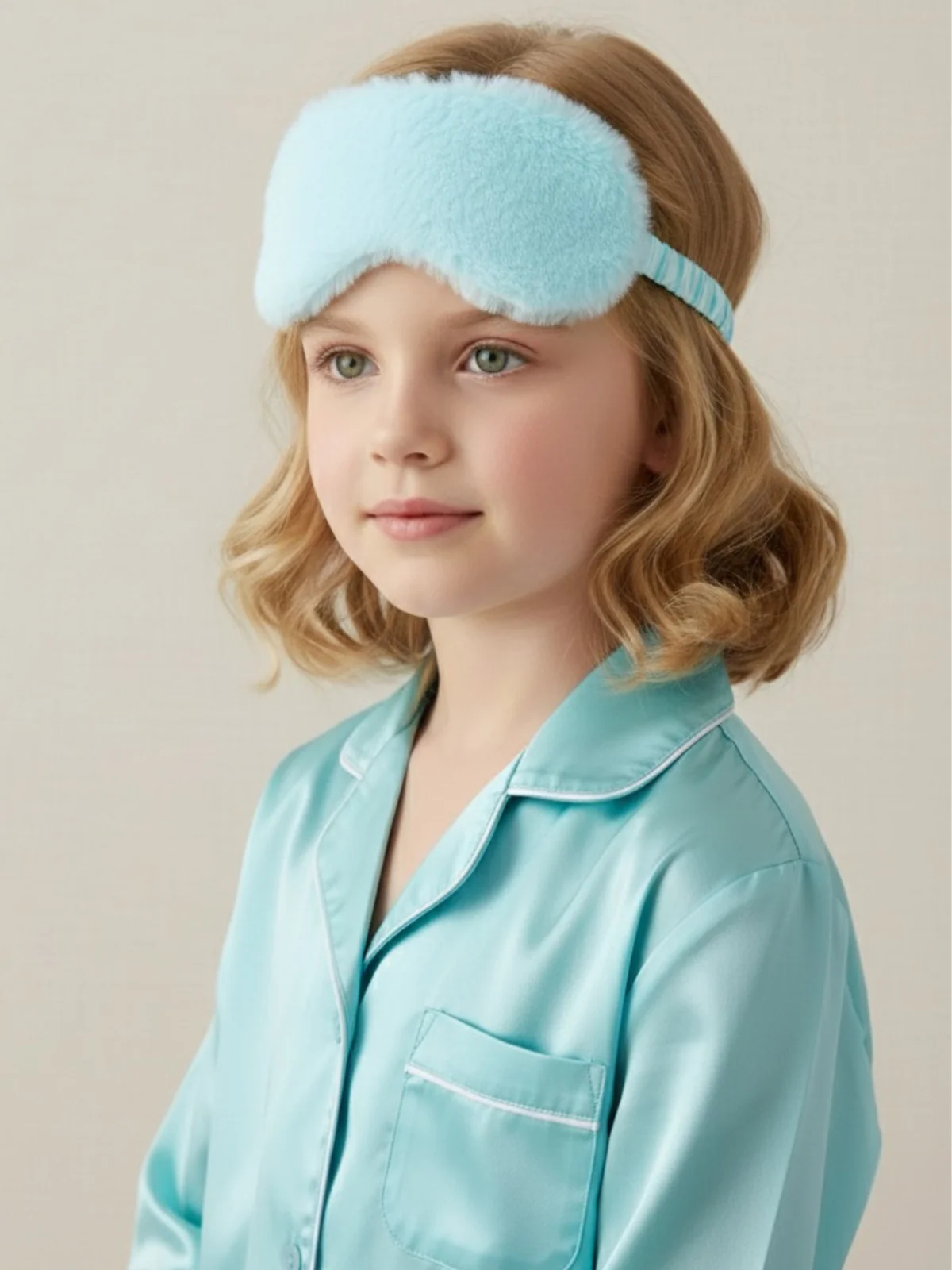 Cozy Blue Plush Sleep Eye Mask