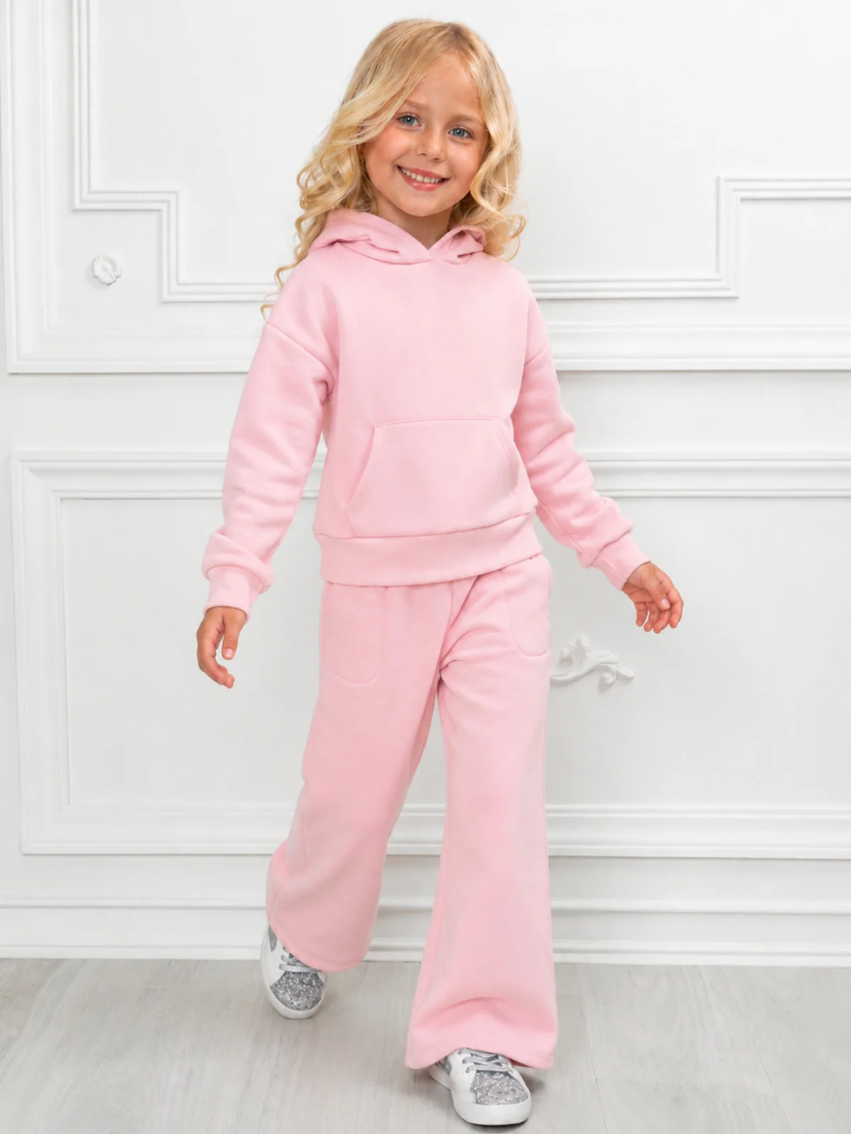 Essential Cozy Fleece Hoodie & Wide-Leg Sweatpant Set - Image 5