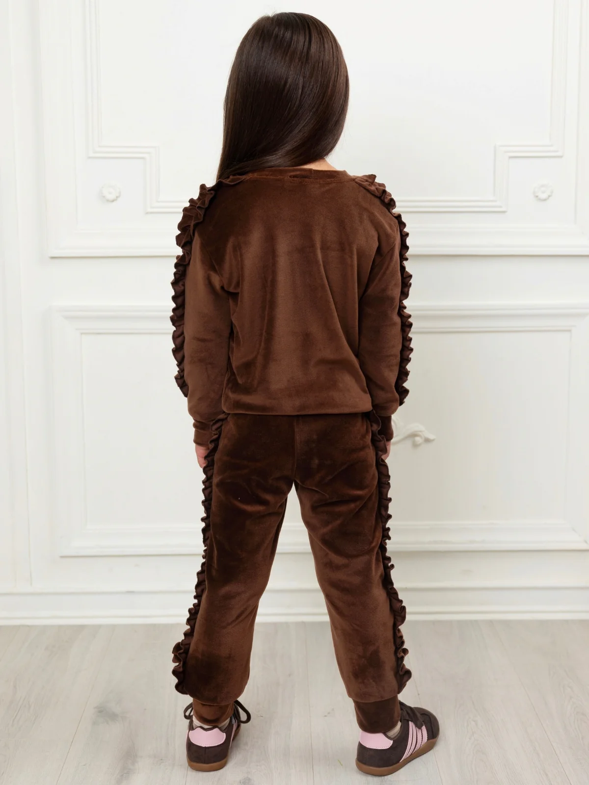 Cozy Luxe Velour Ruffle Top and Jogger Set - Image 6