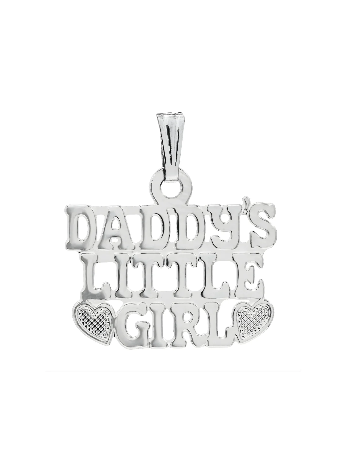 Girls Premium Sterling Silver Daddy’s Little Girl Pendant Necklace - Image 4