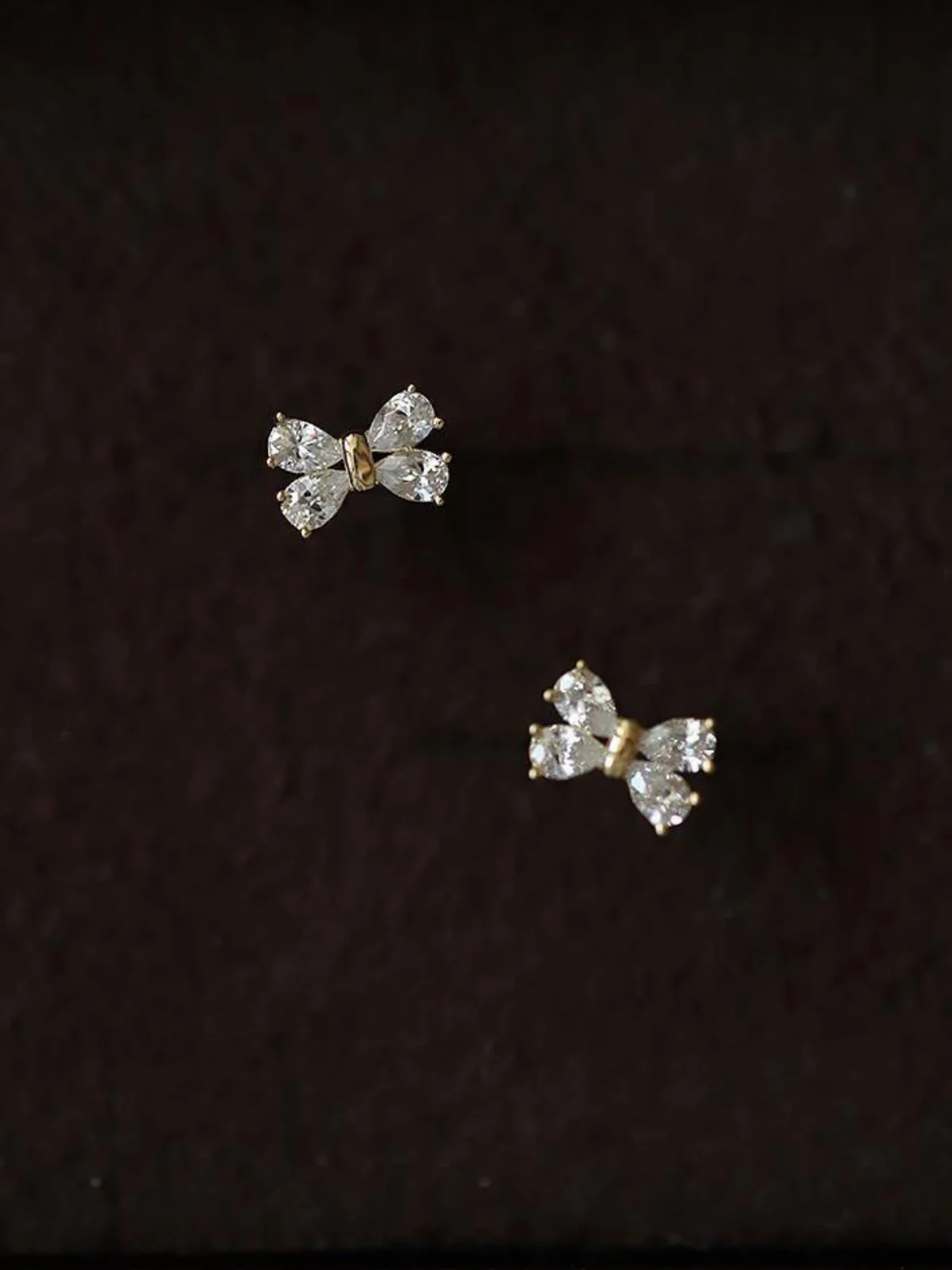 Dazzling Diva Bows Stud Earrings - Image 3