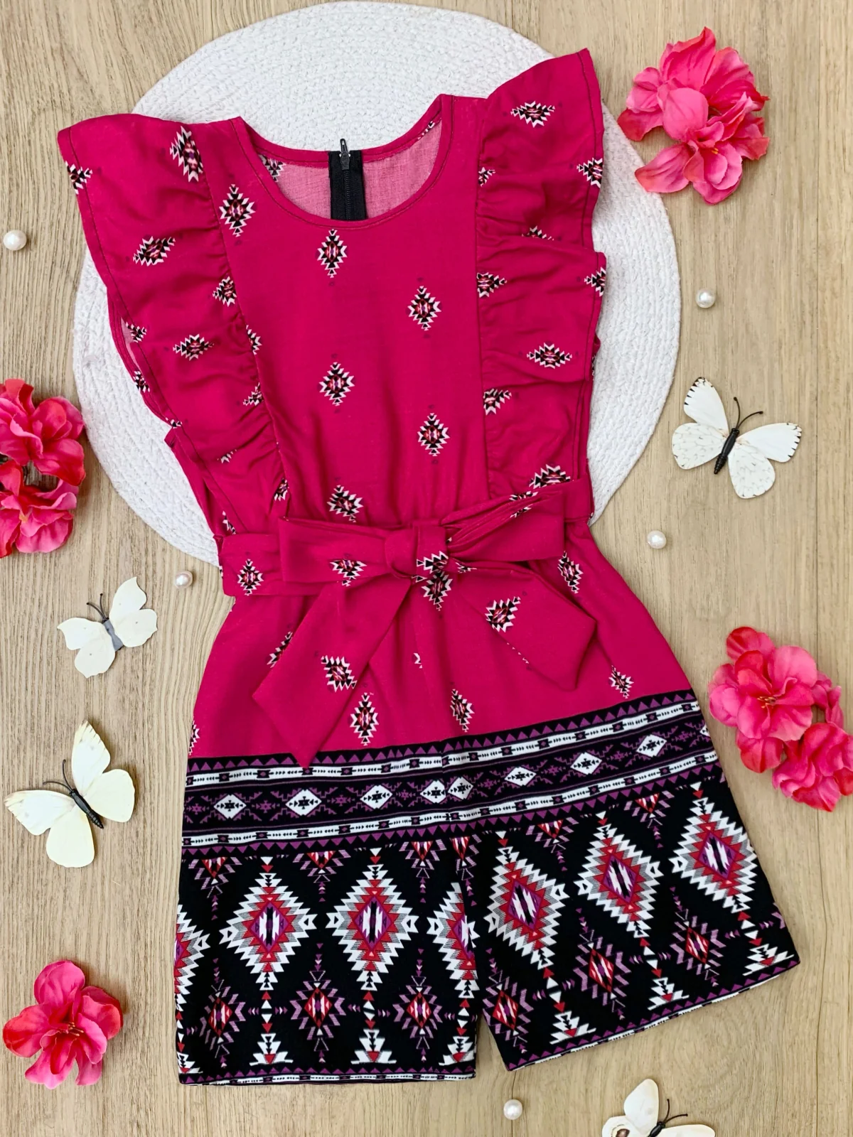Desert Rose Ruffle Romper - Image 2