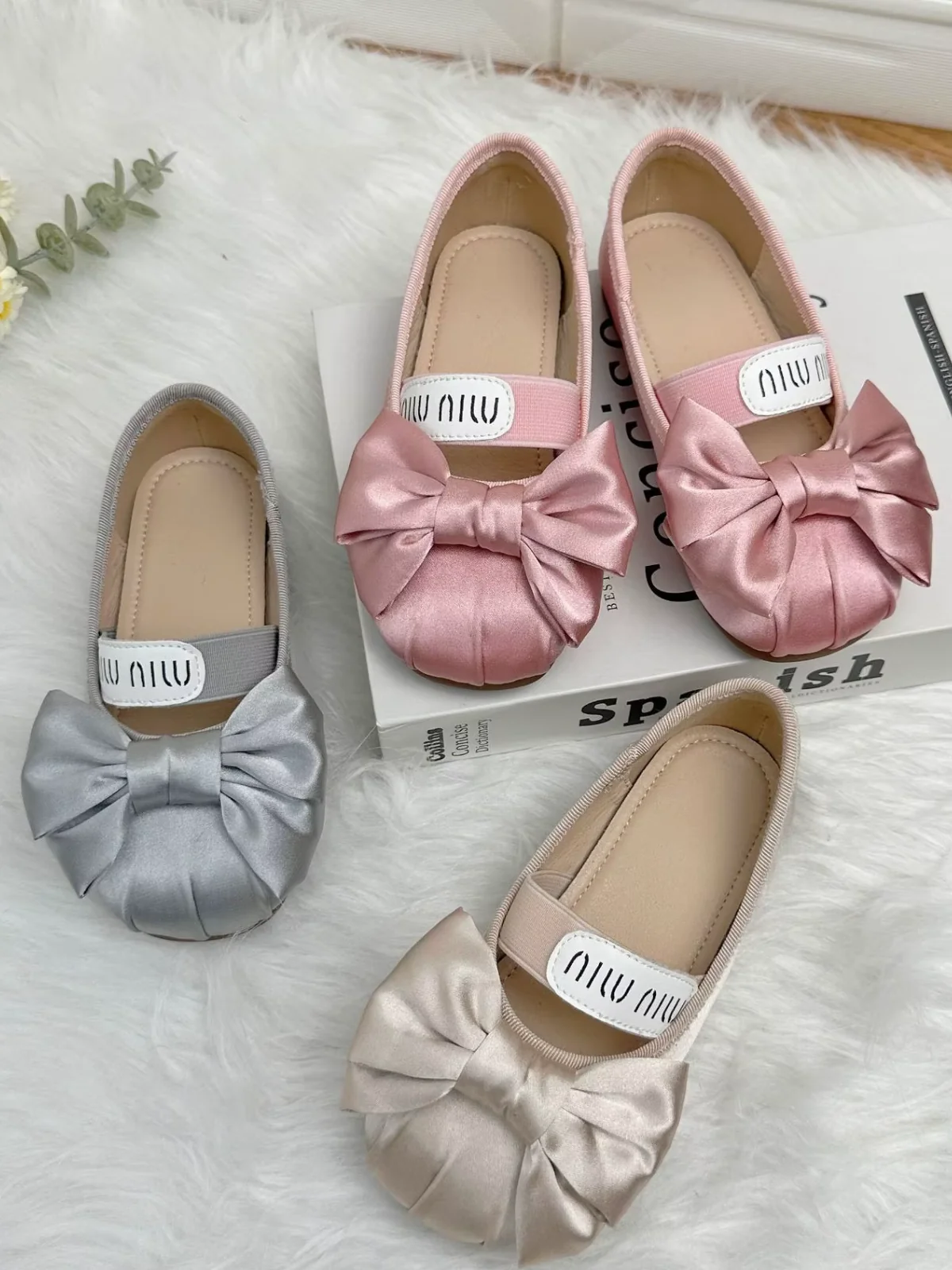 Girls Adorable and Elegant Bow-Tie Ballet Flats By Liv and Mia