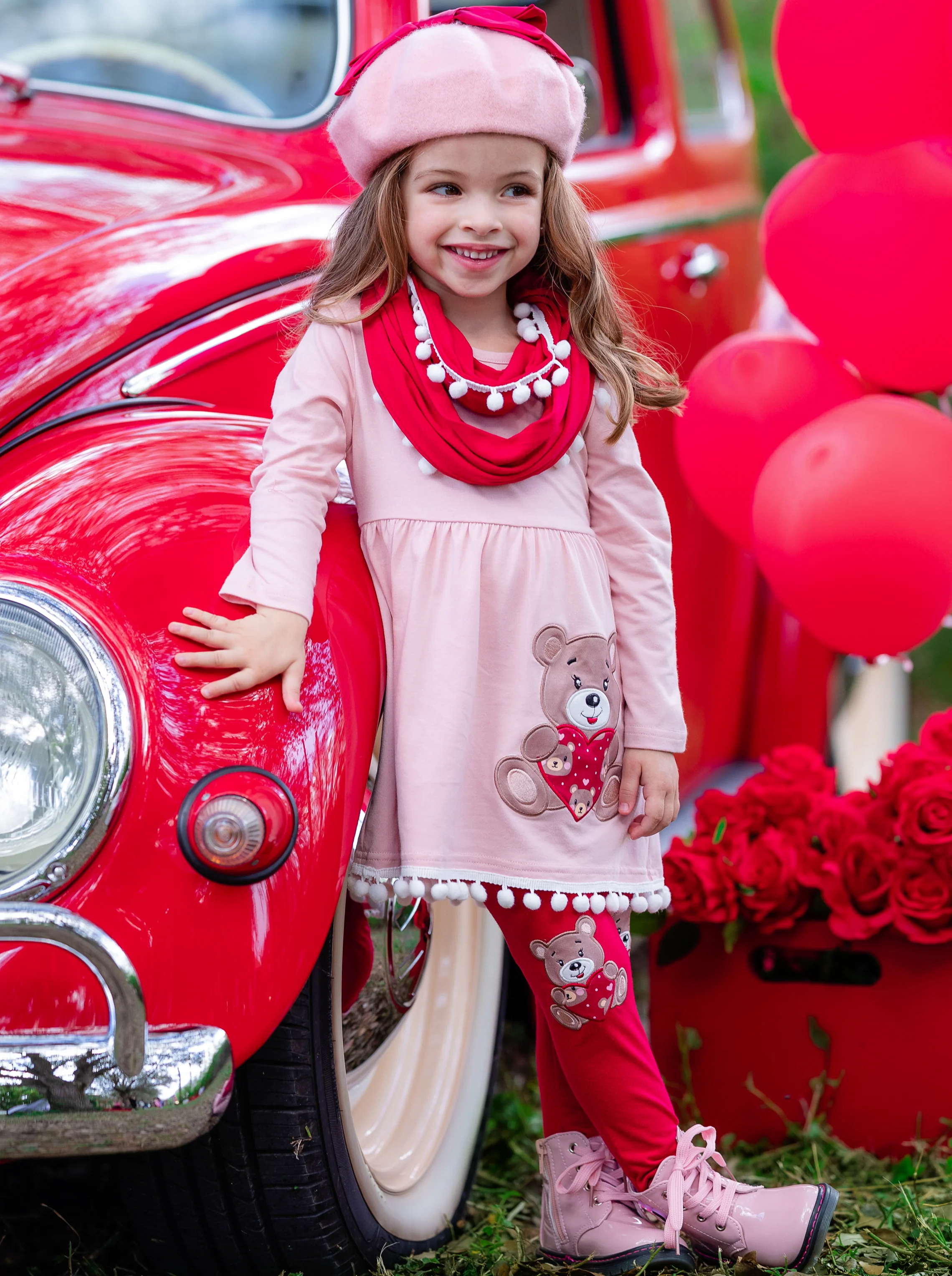 Beary Sweet Tunic, Scarf and Legging Set - Image 2