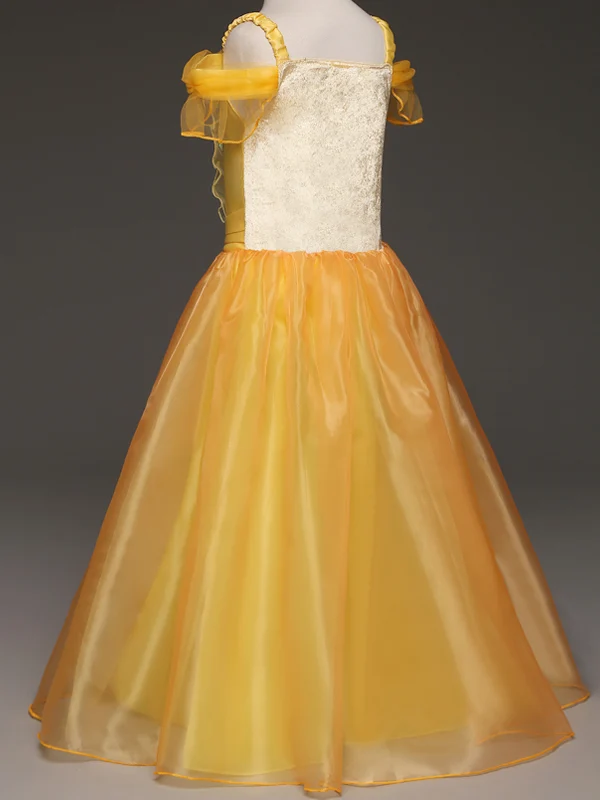 Girls Beauty and The Beast Inspired Sparkle Costume Dress - Image 2