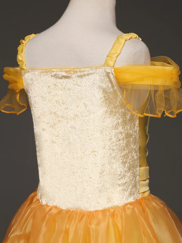 Girls Beauty and The Beast Inspired Sparkle Costume Dress - Image 3