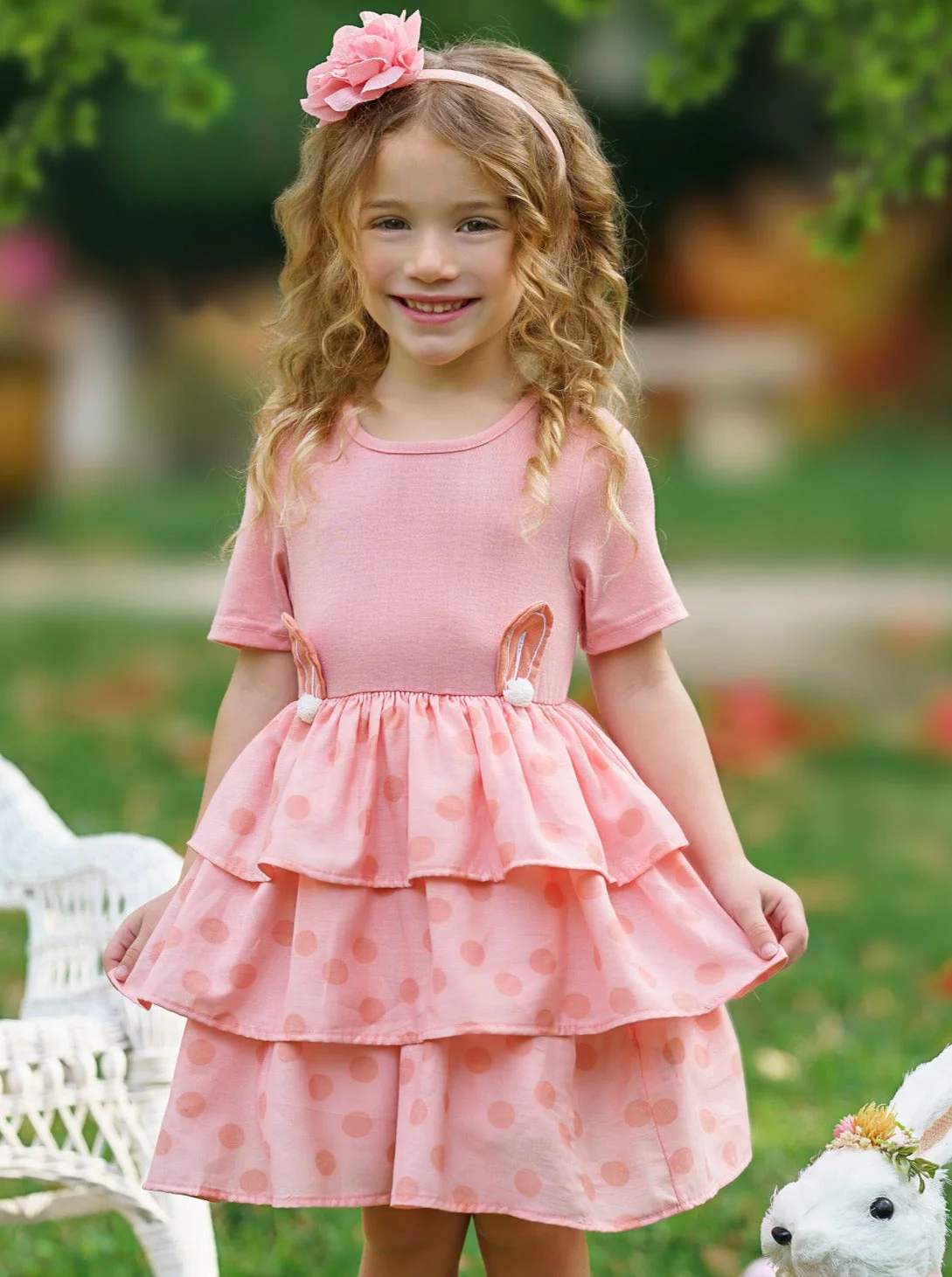Earresistible Dotted Tiered Easter Dress - Image 2