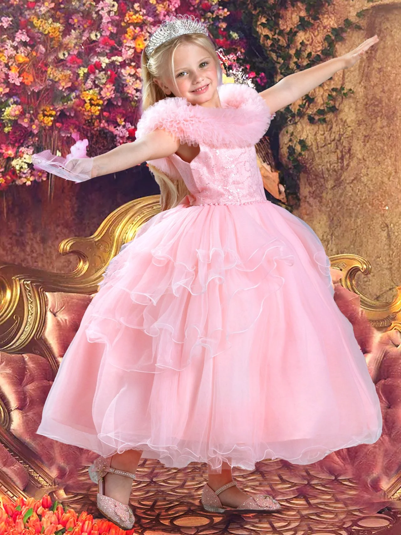 Girls Good Witch Wicked Costume Dress - Image 5