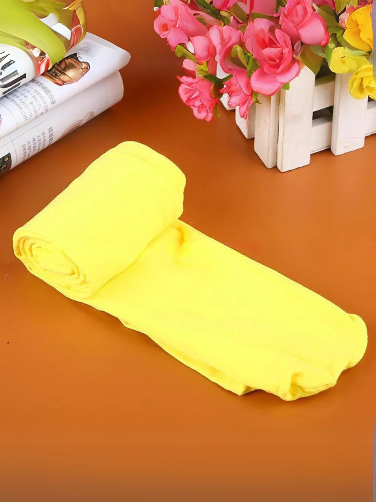 Girls Yellow Stockings - Image 2