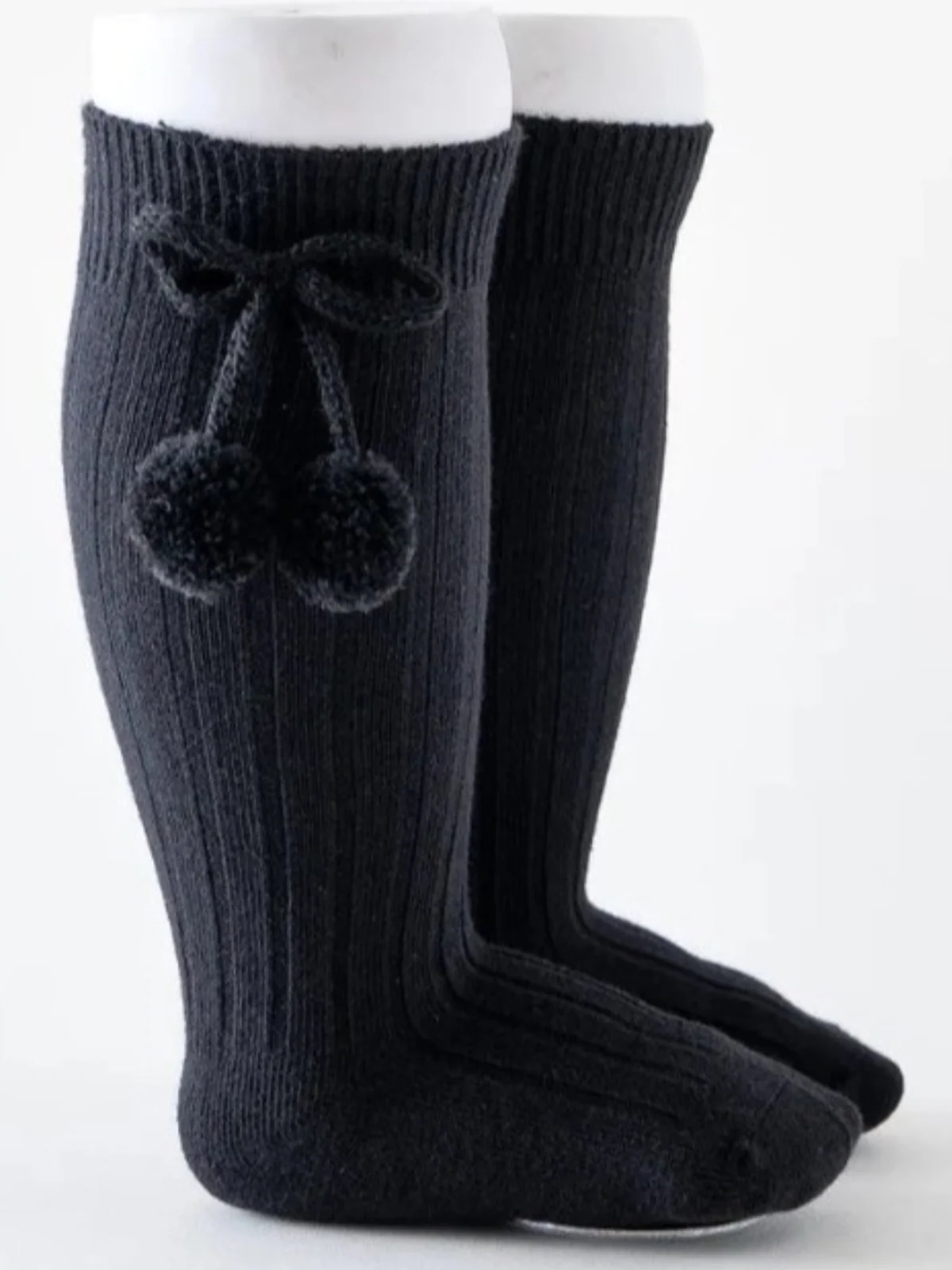 Girls' Knee High Bow Pom Pom Socks - Image 7