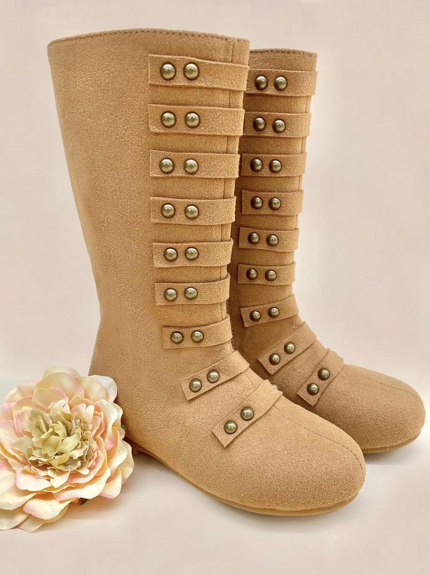 Military Style Studded Boots By Liv and Mia