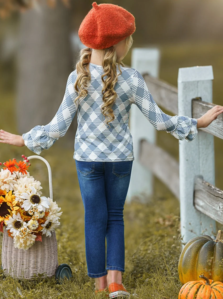 But First, Pumpkin Spice Patched Jeans Set - Image 7