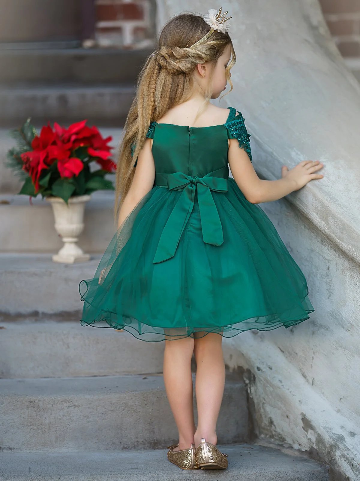 'Tis The Season Lace Applique Holiday Dress - Image 8