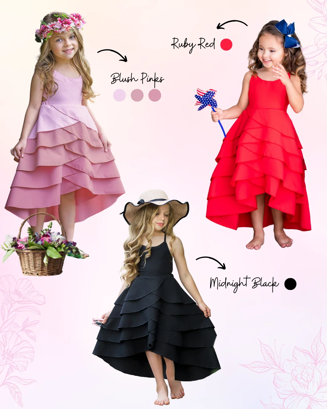 Pretty Petal Ruby Tiered Dress - Image 10