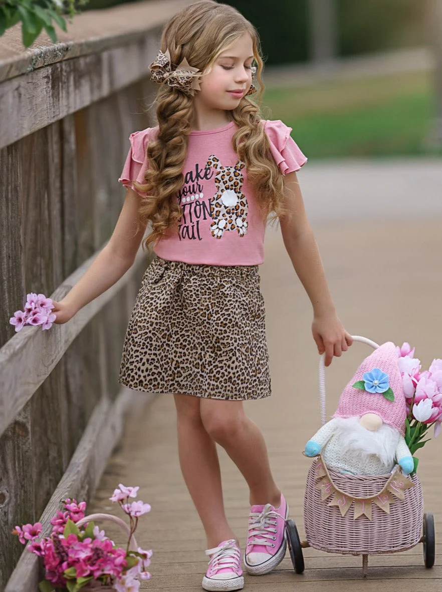Shake Your Cotton Tail Leopard Skirt Set - Image 2