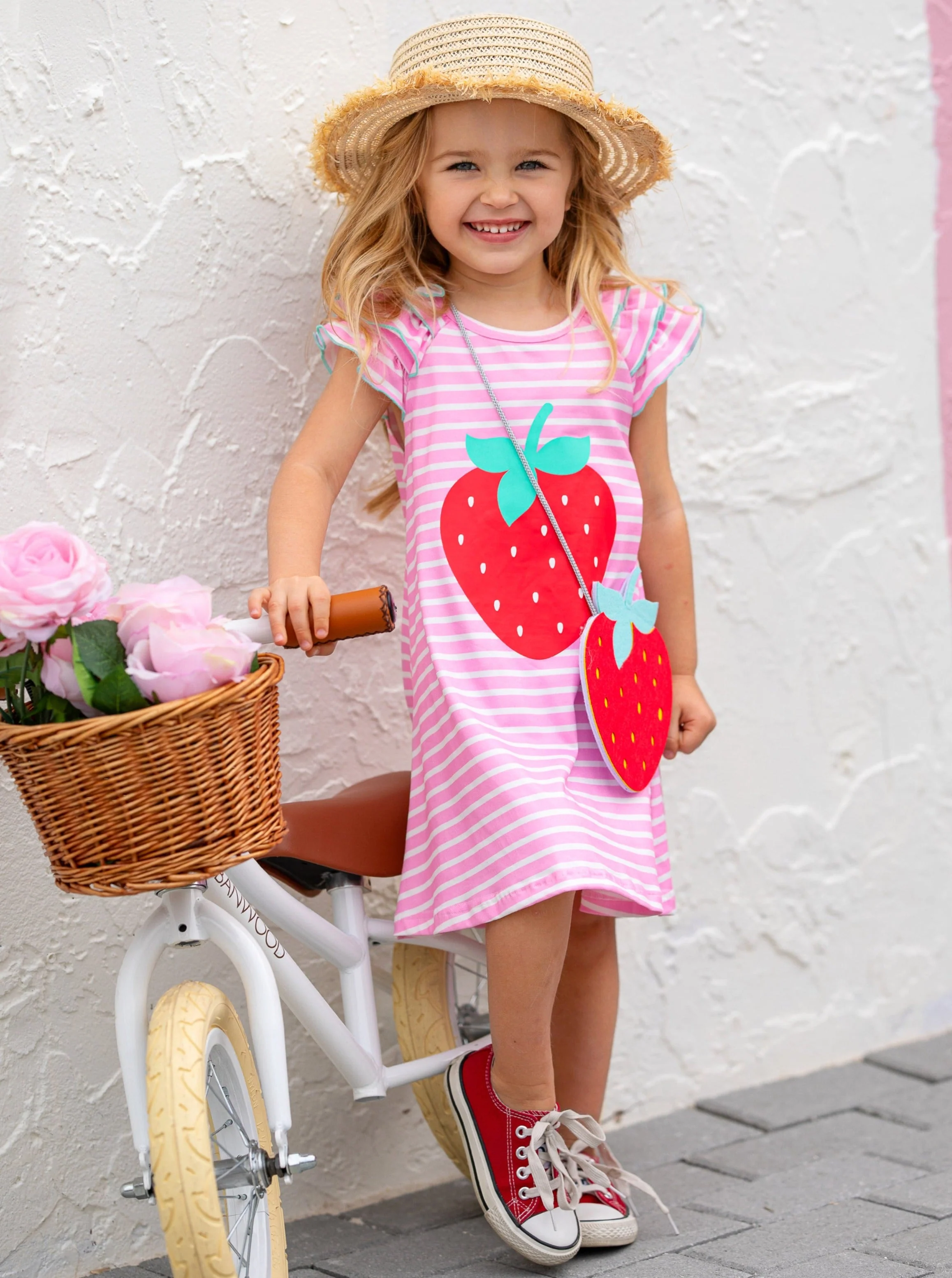 Strawberry Cutie Summer Dress and Purse Set - Image 5