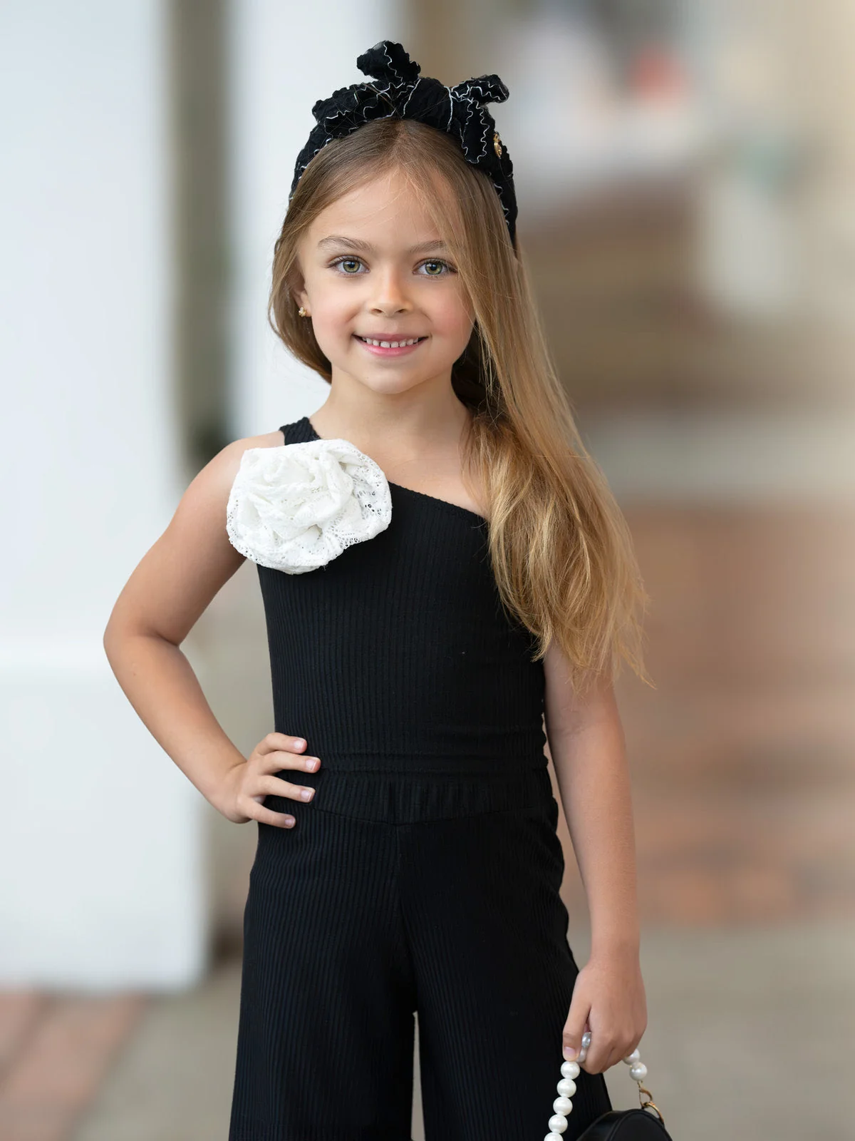 Bloom With Elegance One Shoulder Top and Palazzo Pants Set - Image 3