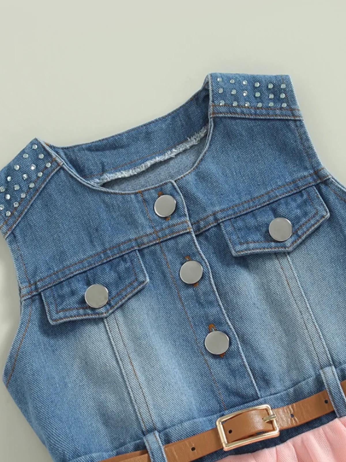 Giddy Up, Western Denim and Pink Dress - Image 8