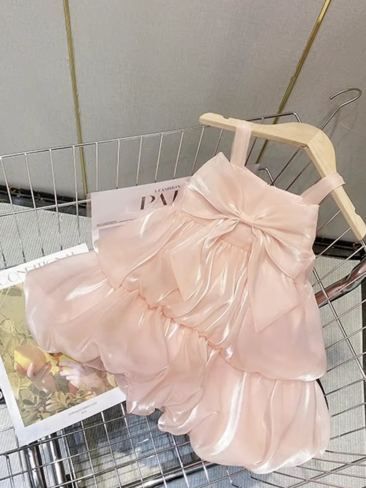 Blush Bow Ruffle Dress - Image 3