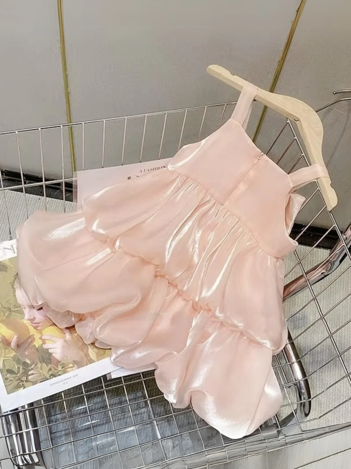 Blush Bow Ruffle Dress - Image 4