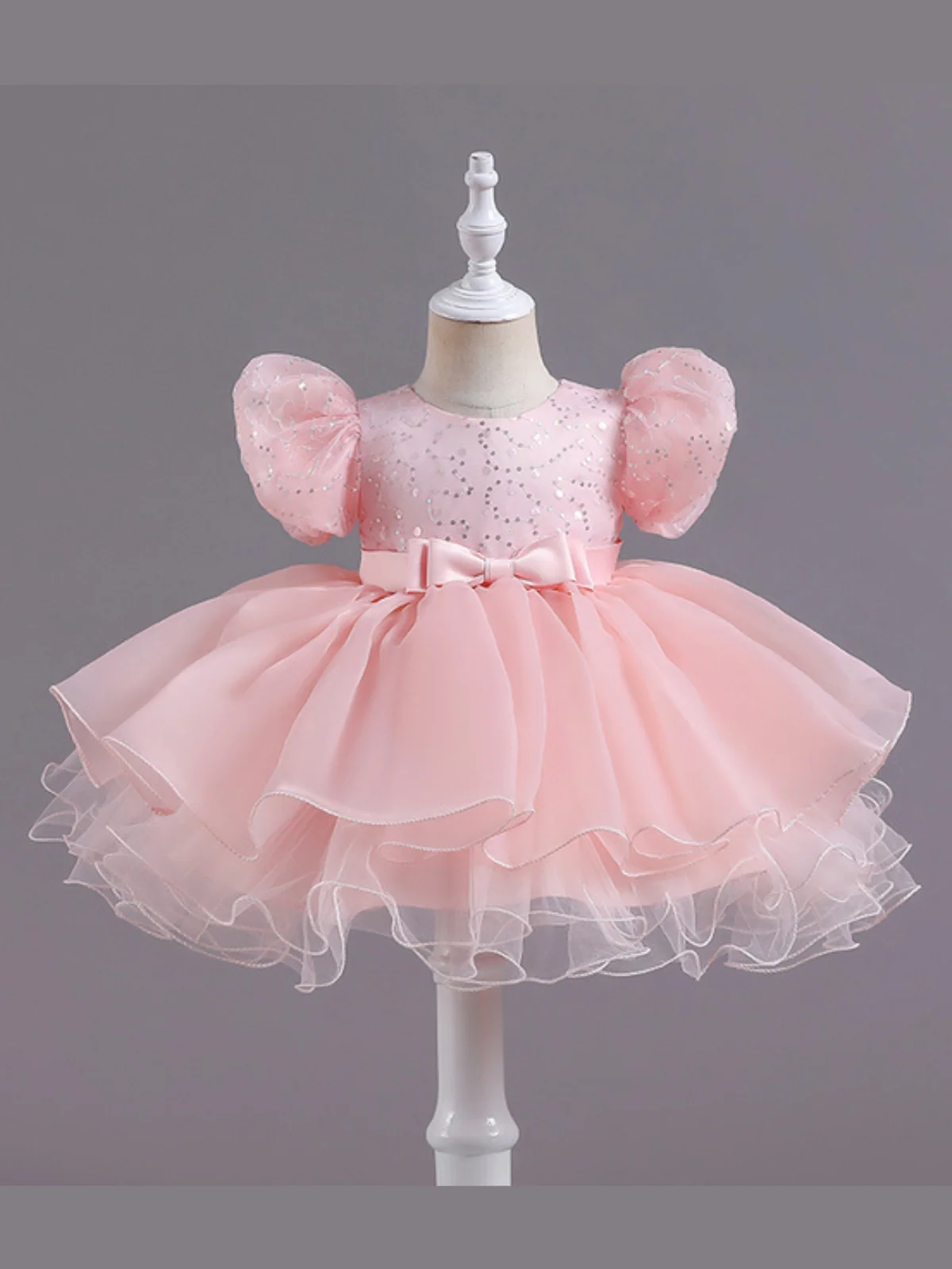 Starlight Glam Puff Sleeve Formal Dress - Image 7