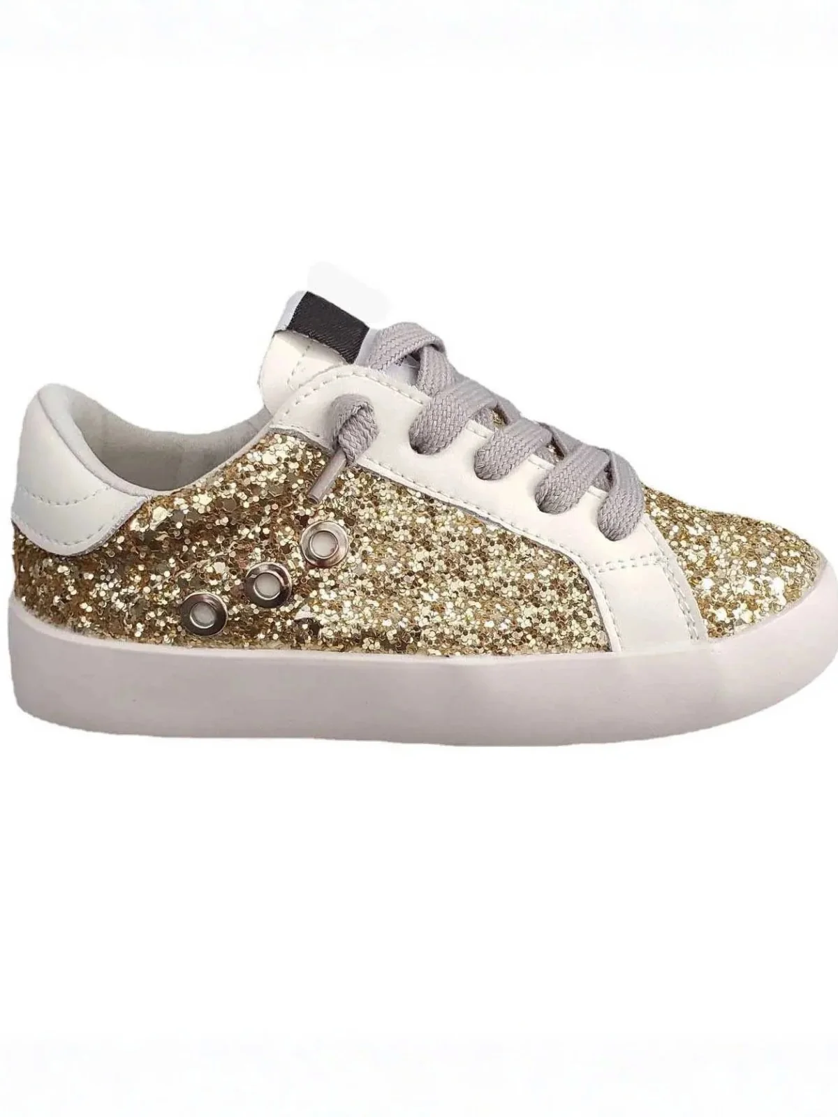 Pure Gold Glitter Sneakers by Liv and Mia - Image 2