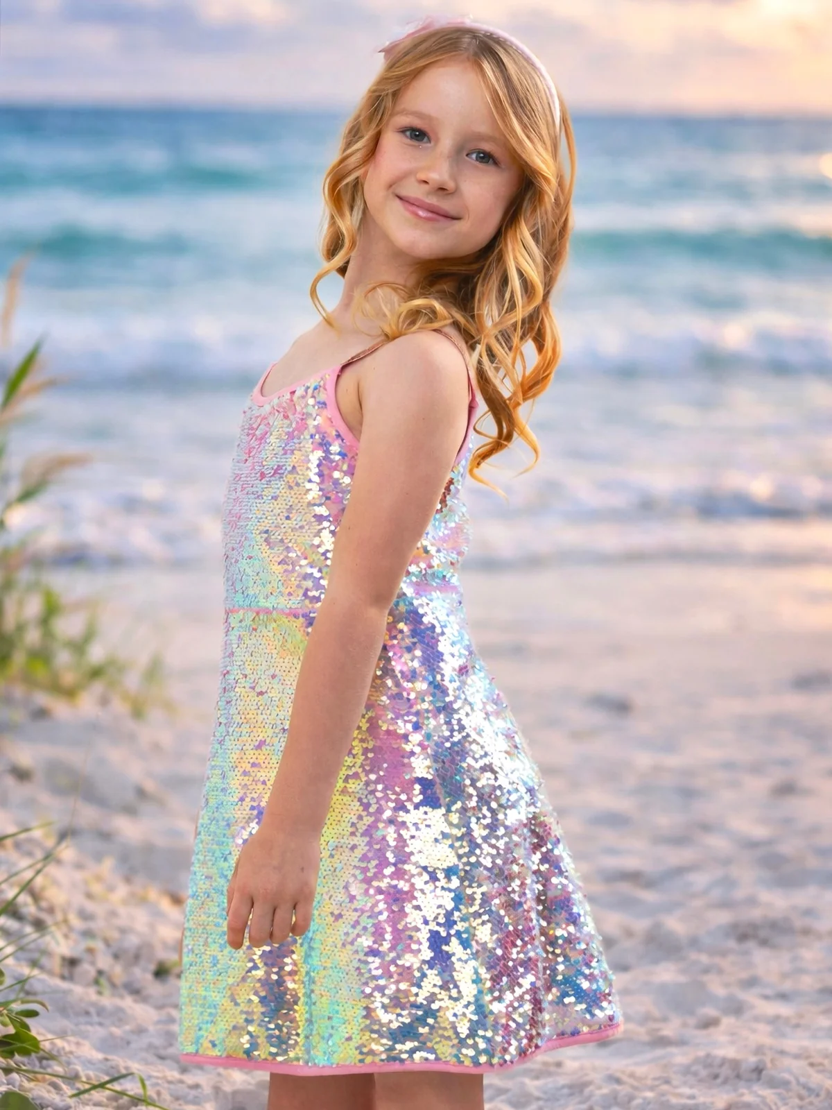 Iridescent Sparkle Sequin Tank Dress - Image 2