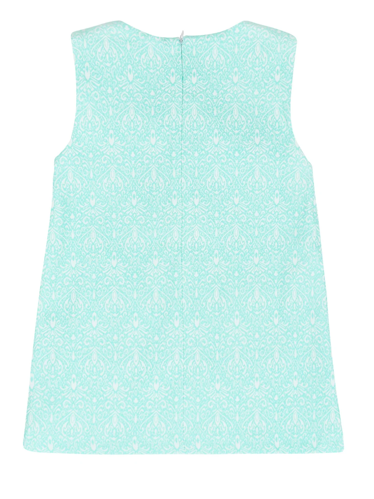 Big Bow Mint Jacquard Dress by Kids Couture - Image 6
