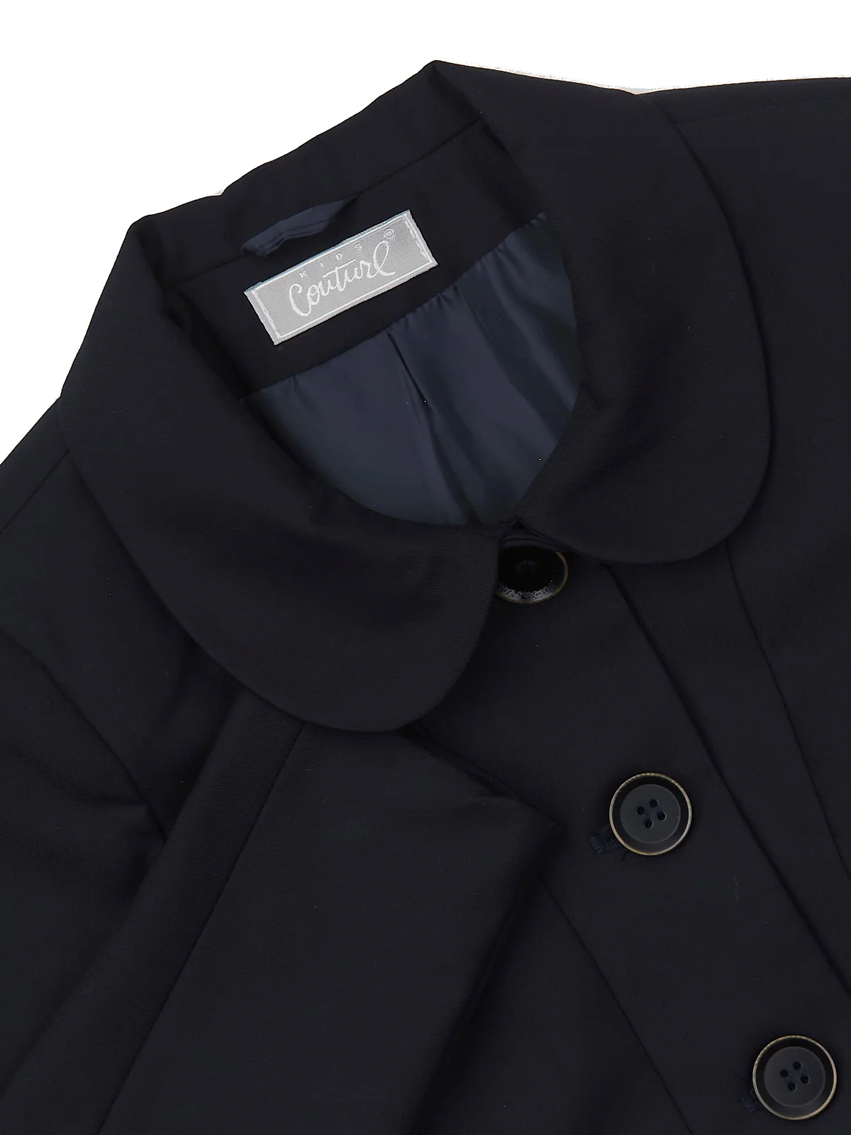 Refined Peter Pan Collar Navy Blazer by Kids Couture - Image 5