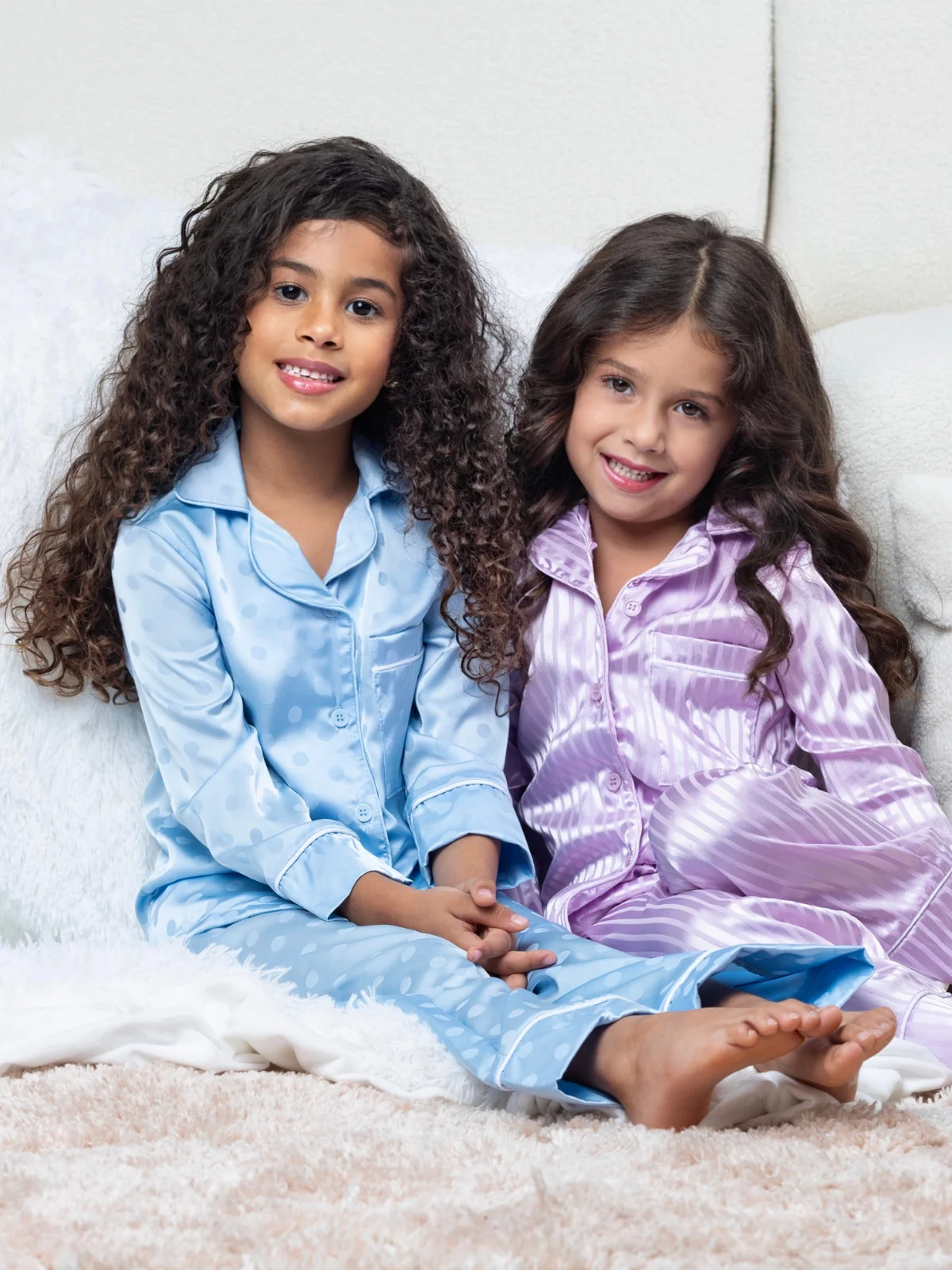 Lavender Luxe Satin Stripe Pajama Set - Image 6