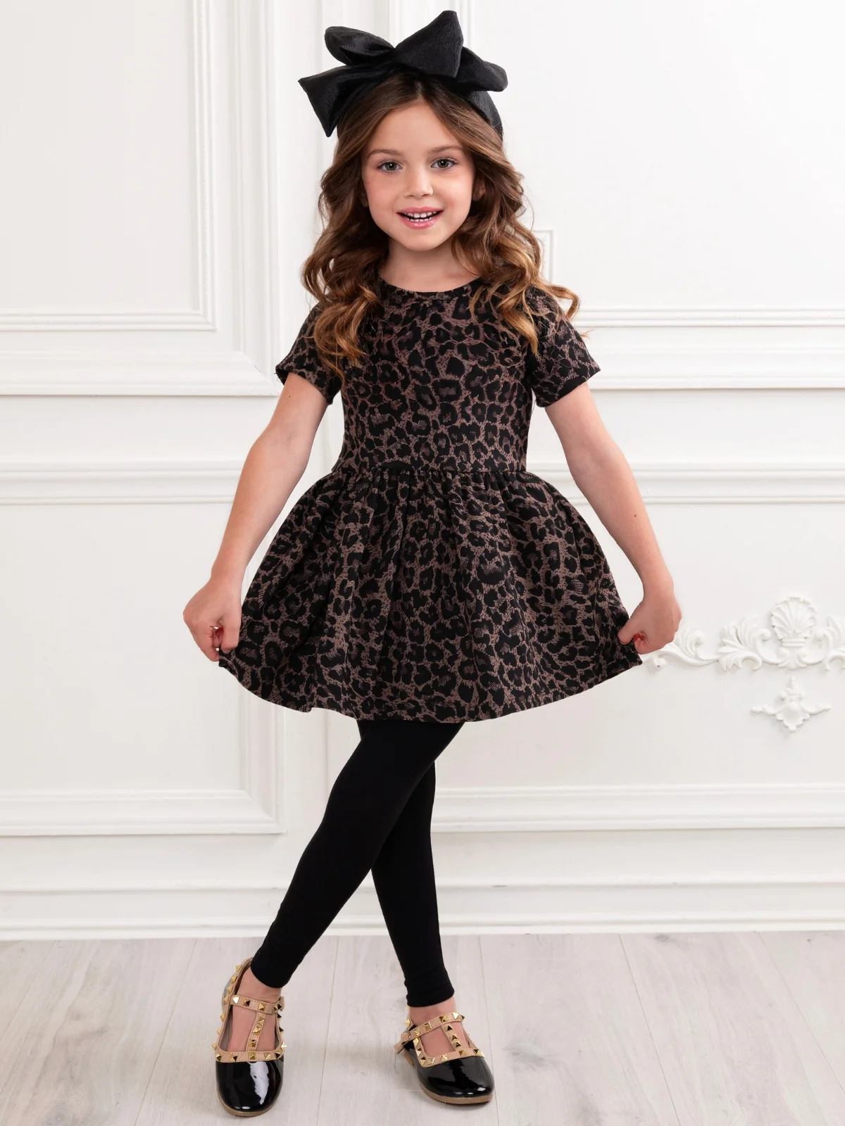 Leopard Print Tunic and Black Legging Set - Image 3