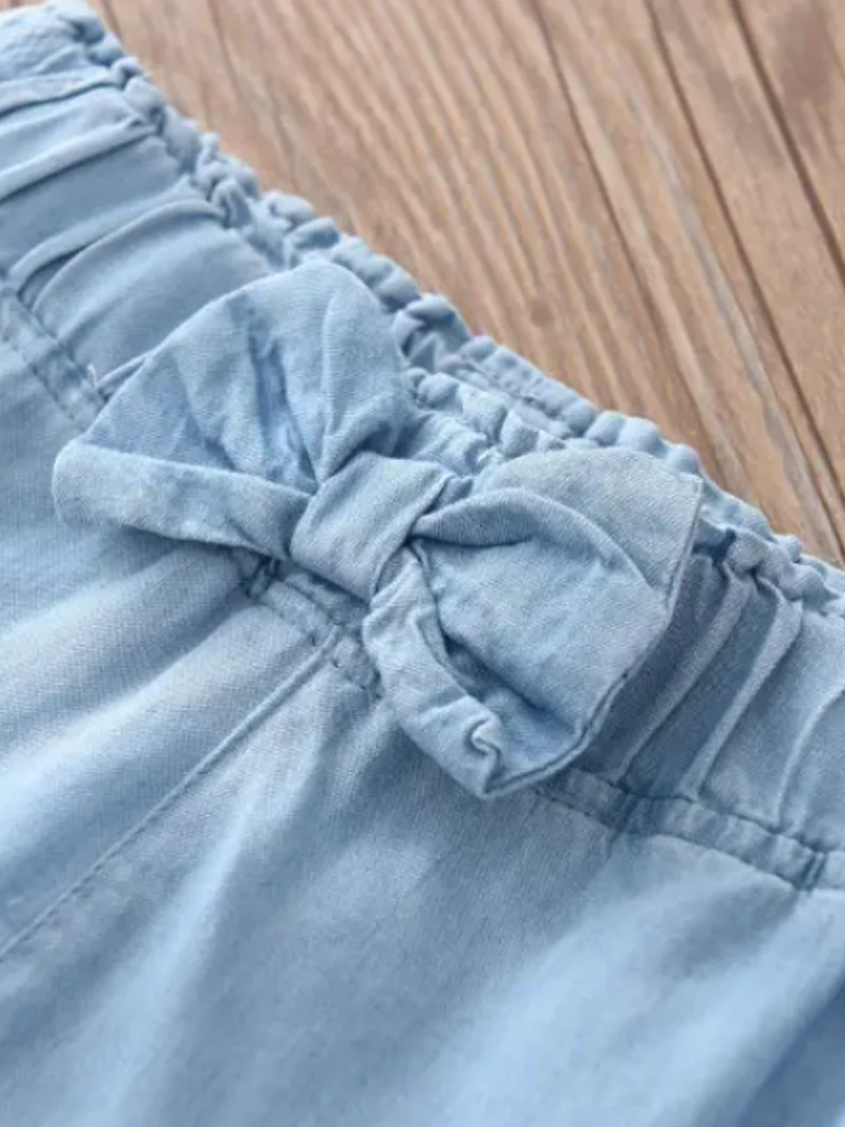 Making Trends Wide Leg Chambray Pants - Image 7