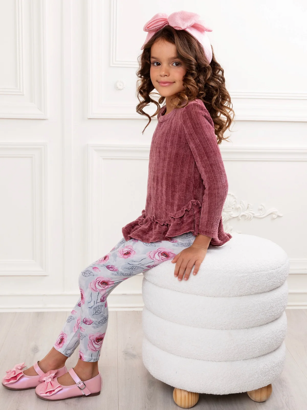 Mauvy Rose Ruffle Tunic and Legging Set - Image 5