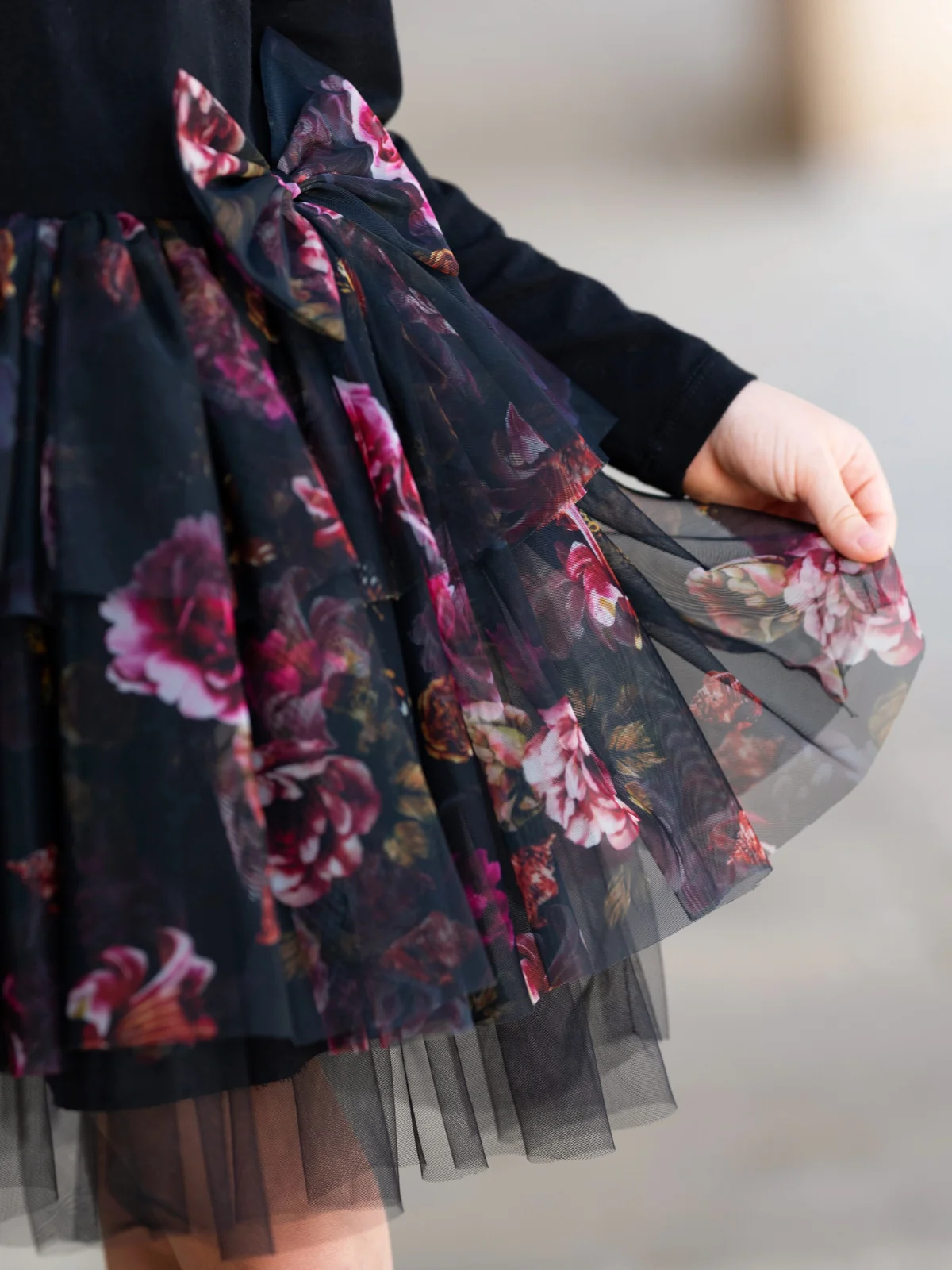 Midnight Bloom Tiered Tulle Dress - Image 5