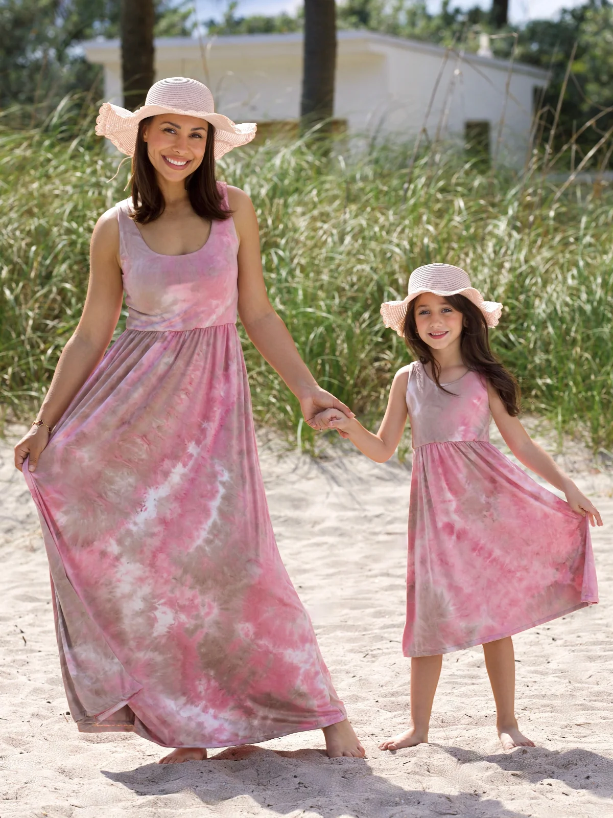 Mommy and Me Blush Breeze Tie-Dye Maxi Dress - Image 2