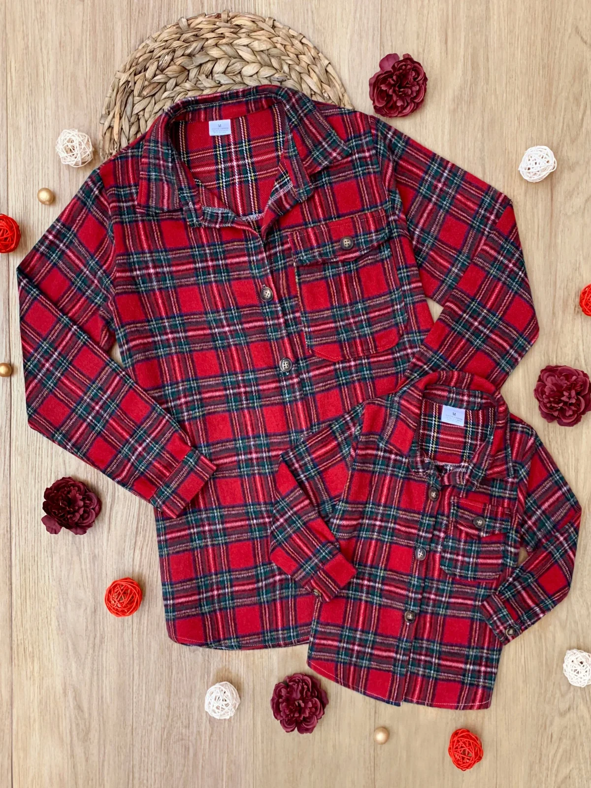 Mommy and Me Holiday Plaid Shacket - Image 4