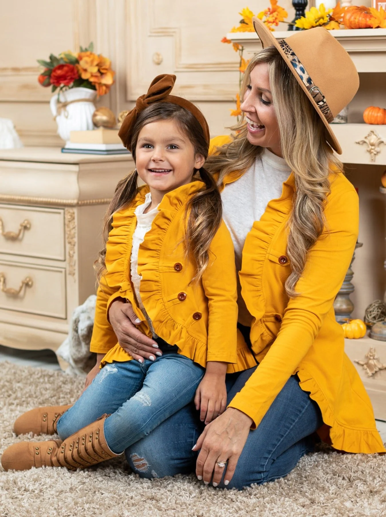 Mommy and Me Bestie Blazer Ruffle Cardigan