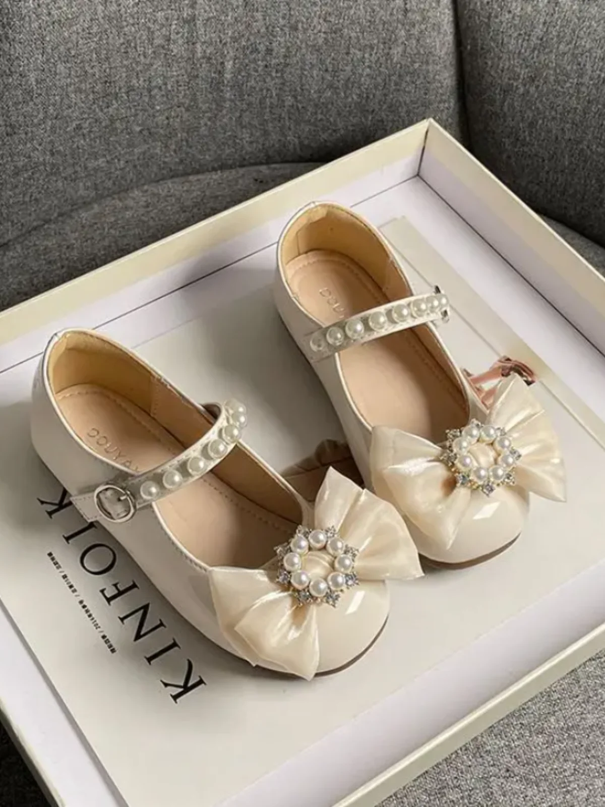 Pearly Indulgence Patent Leather Mary Jane Shoes By Liv and Mia - Image 3