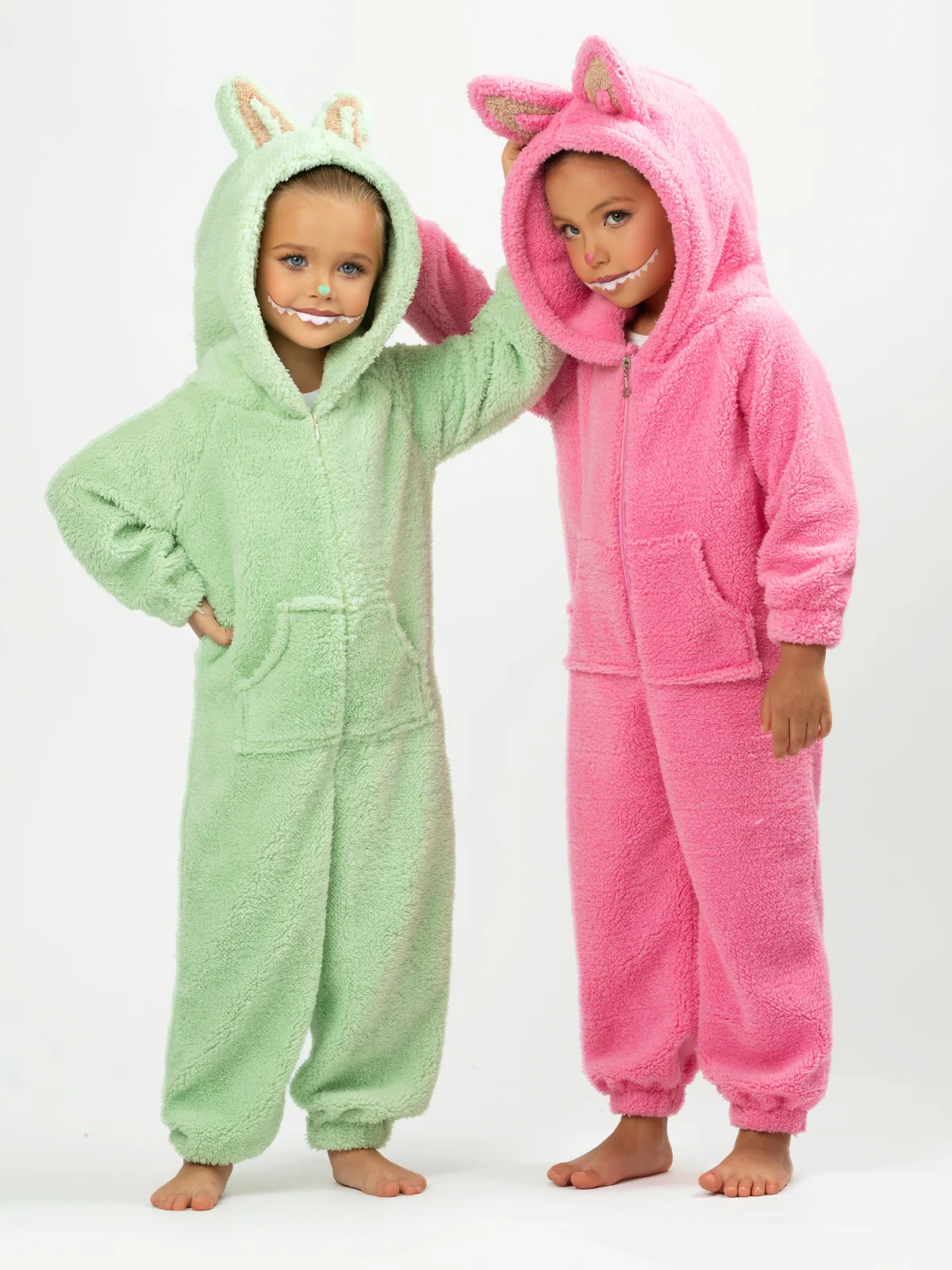 Pink Fluffy Lil Bubu Hooded Onesie Costume - Image 4