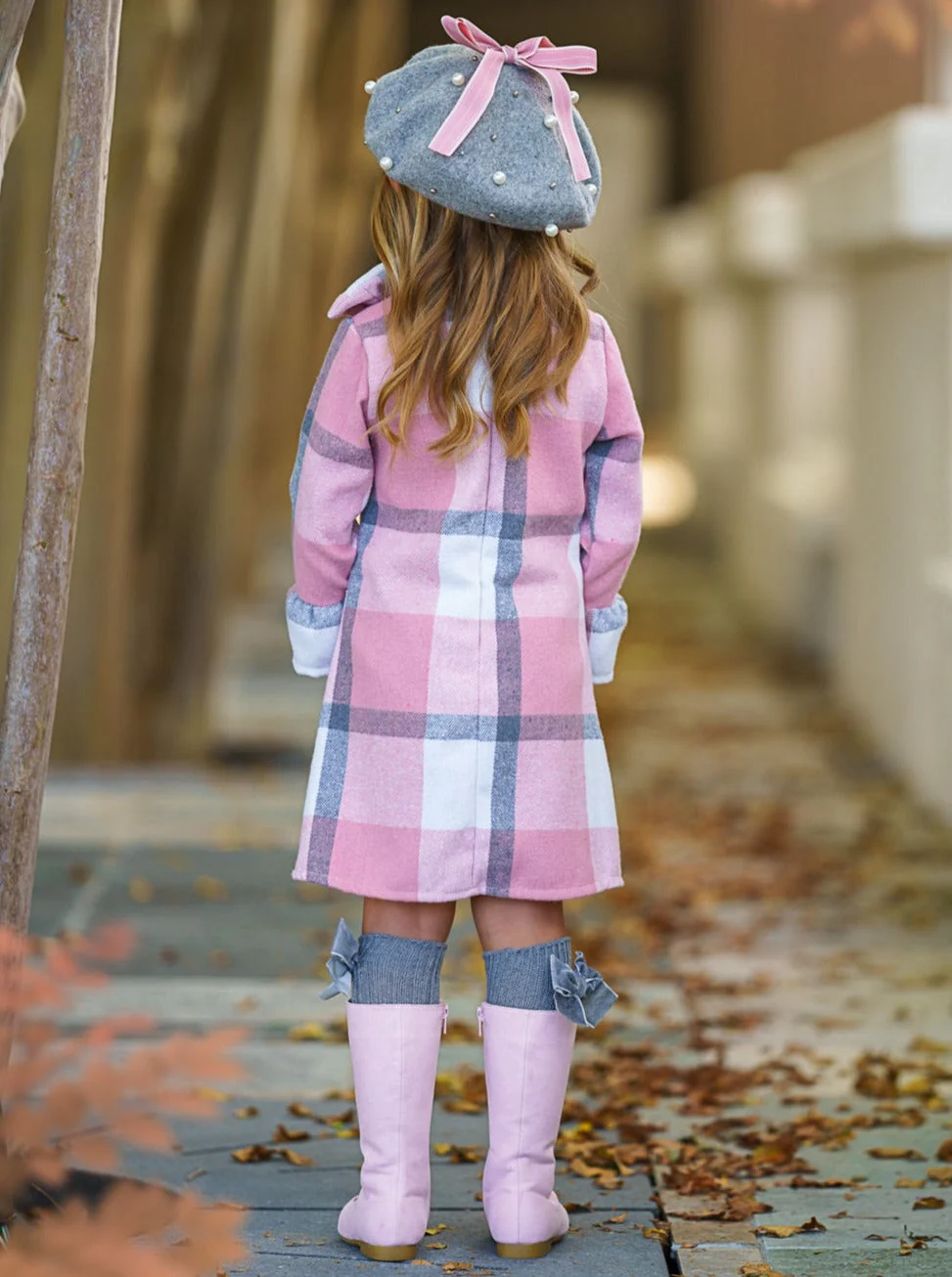 Fall In Love Pink Plaid Flannel Dress - Image 6