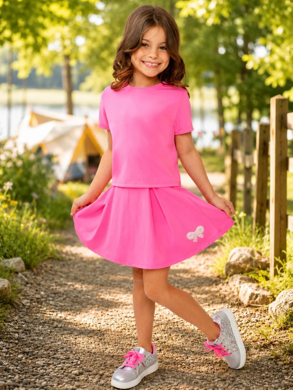 Pink Power Active Skort Set