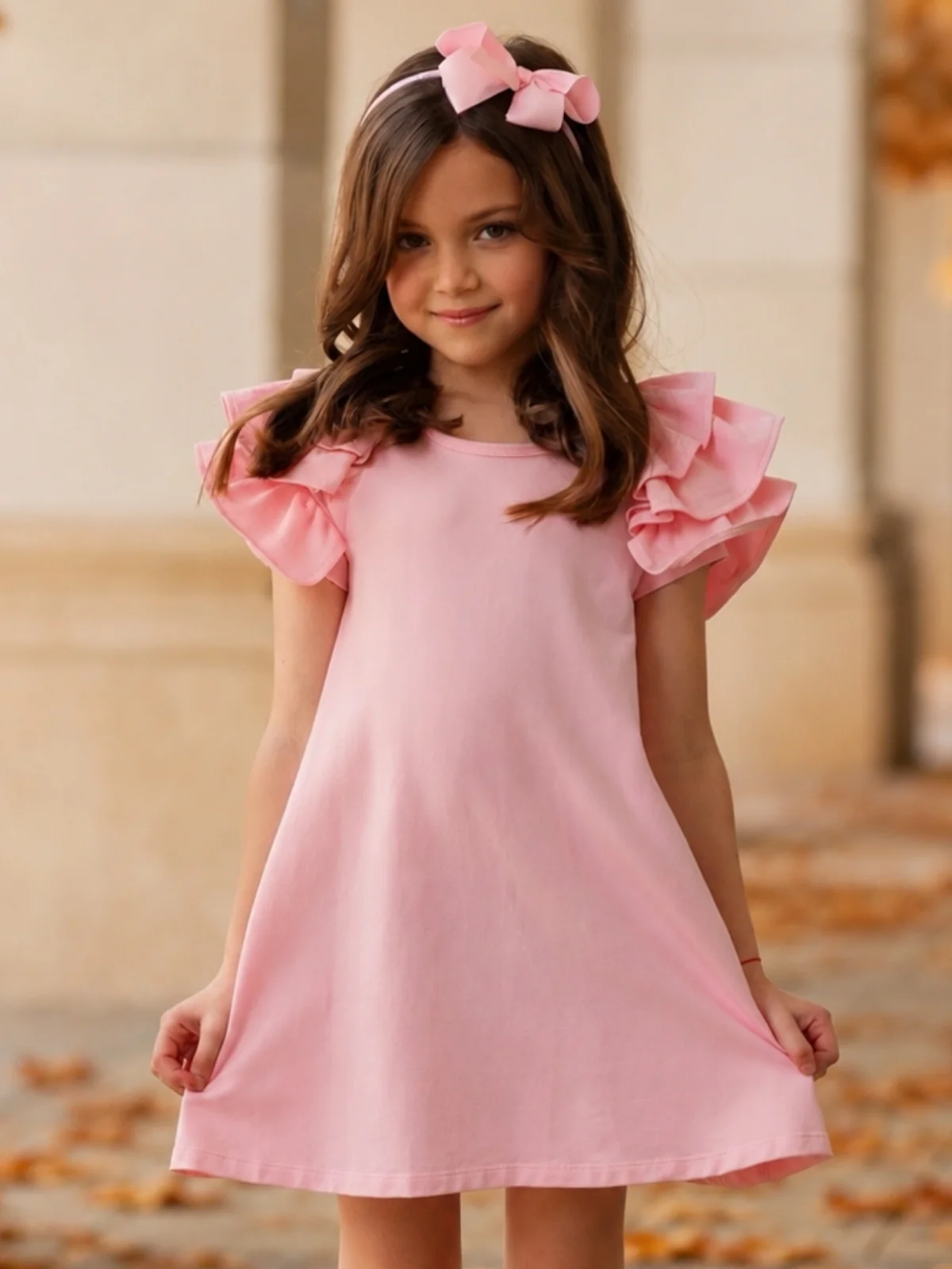 Pretty Petals Ruffle Sleeve Dress - Image 4