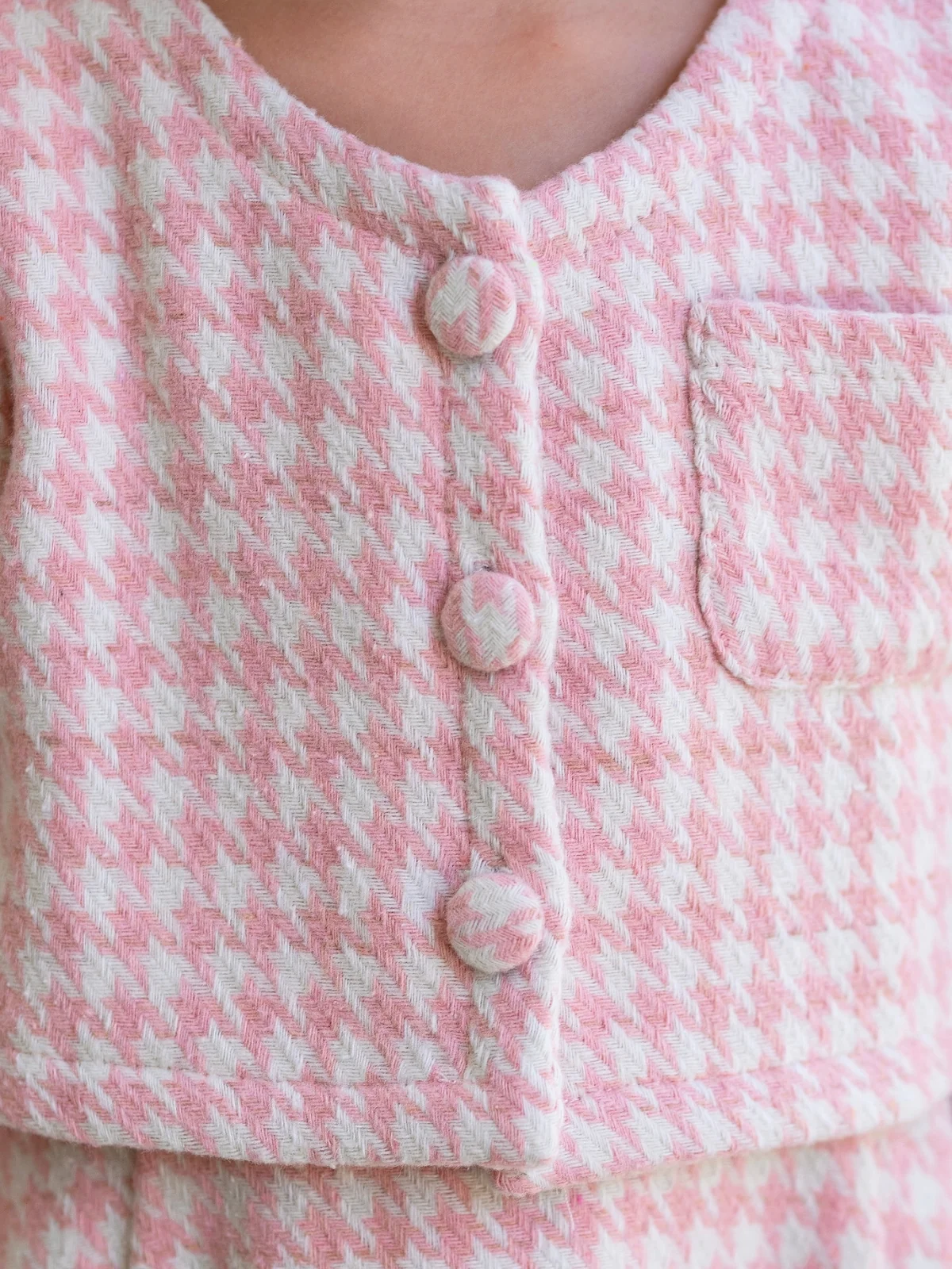 Pretty Poise Houndstooth Matching Jacket & Dress Set - Image 4