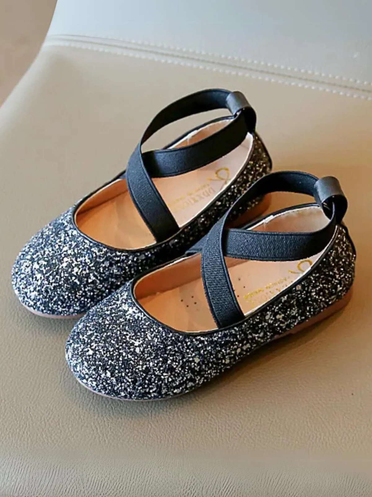 Princess Glitter Sparkling Mary Jane Flats by Liv and Mia - Image 8